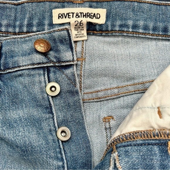 Madewell Rivet & Thread Cali Demi-Boot Jeans in Shetland Wash AK803 Size 26 - Picture 12 of 14